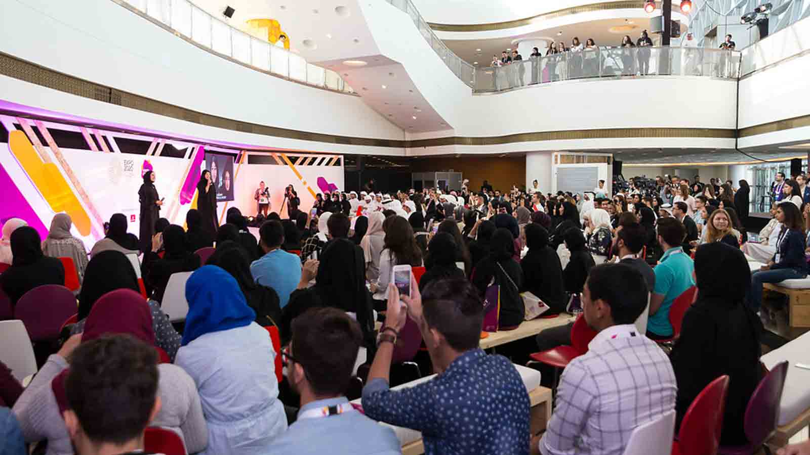 Crowd of people attending an Expo 2020 event