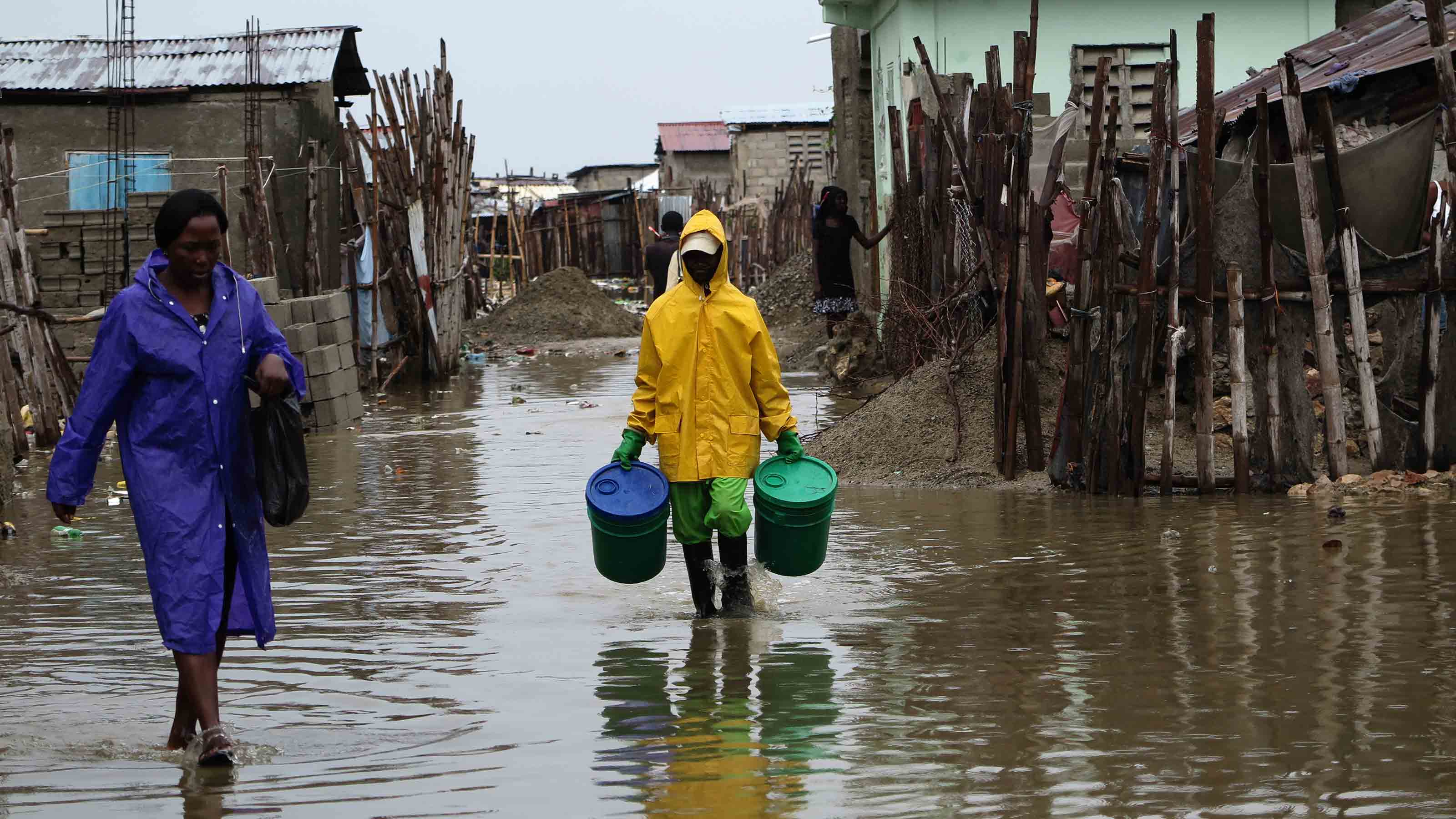 Man collecting waste