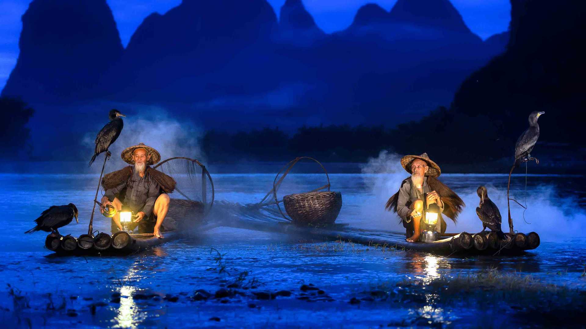 Expo 2020 – Global Best Practice Programme – traditional fishermen with cormorants