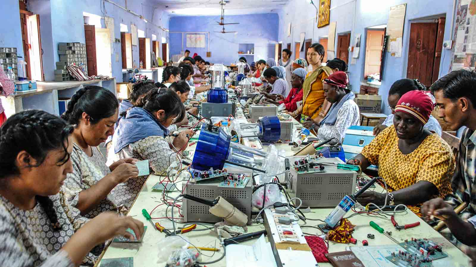 Indian women busy working